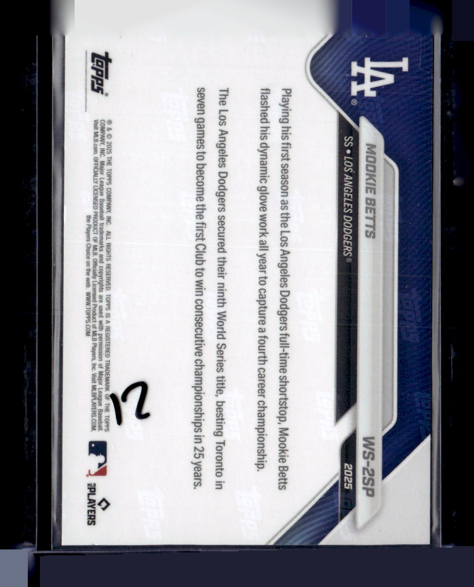 2025 Topps Now World Series Champions Los Angeles Dodgers #WS-2SP Mookie Betts