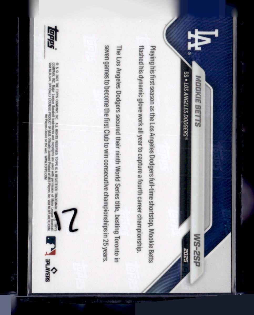 2025 Topps Now World Series Champions Los Angeles Dodgers #WS-2SP Mookie Betts