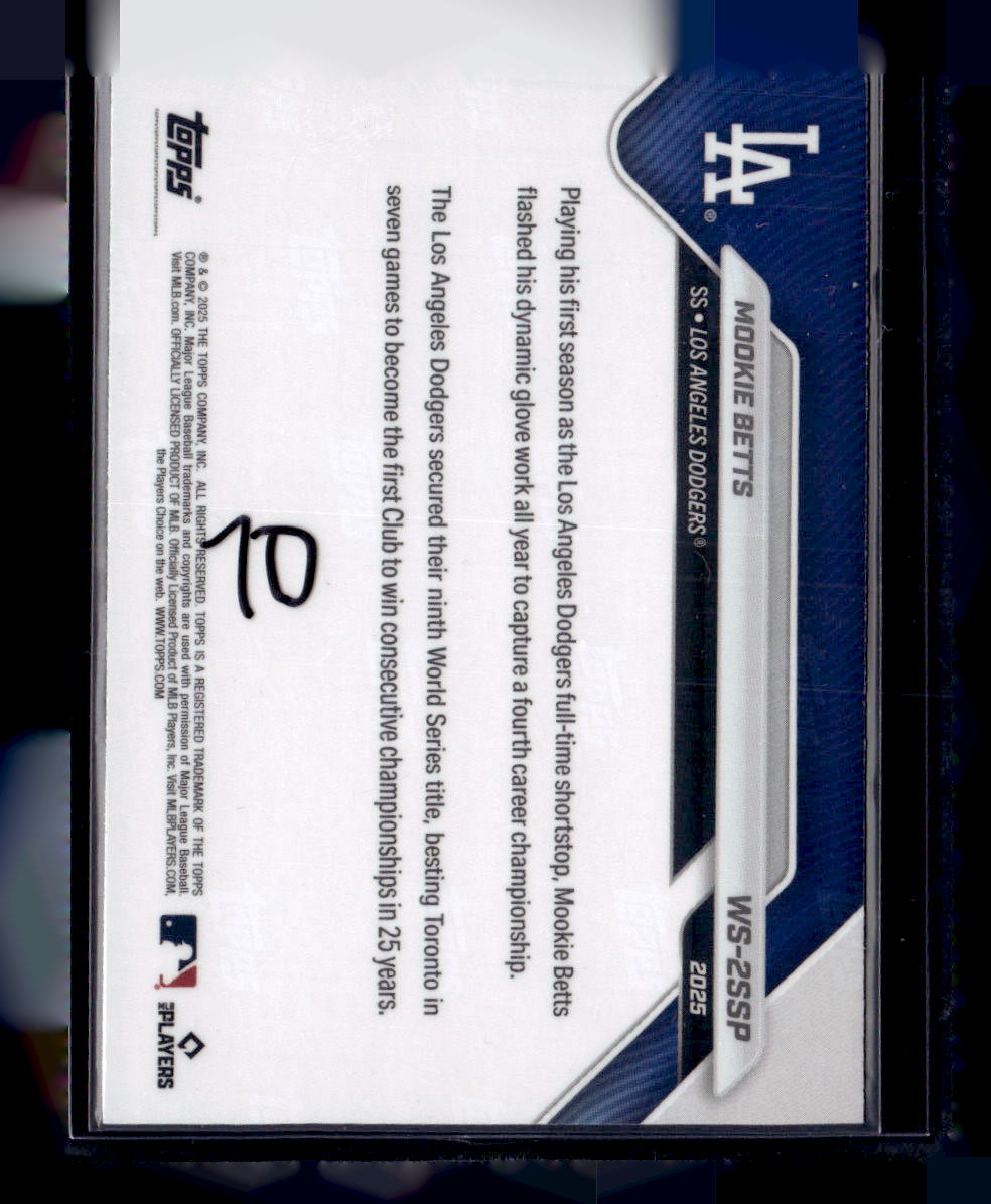 2025 Topps Now World Series Champions Los Angeles Dodgers #WS-2SSP Mookie Betts
