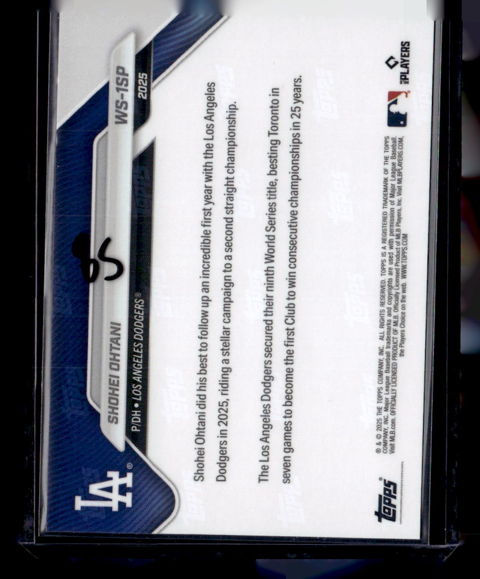 2025 Topps Now World Series Champions Los Angeles Dodgers #WS-1SP Shohei Ohtani