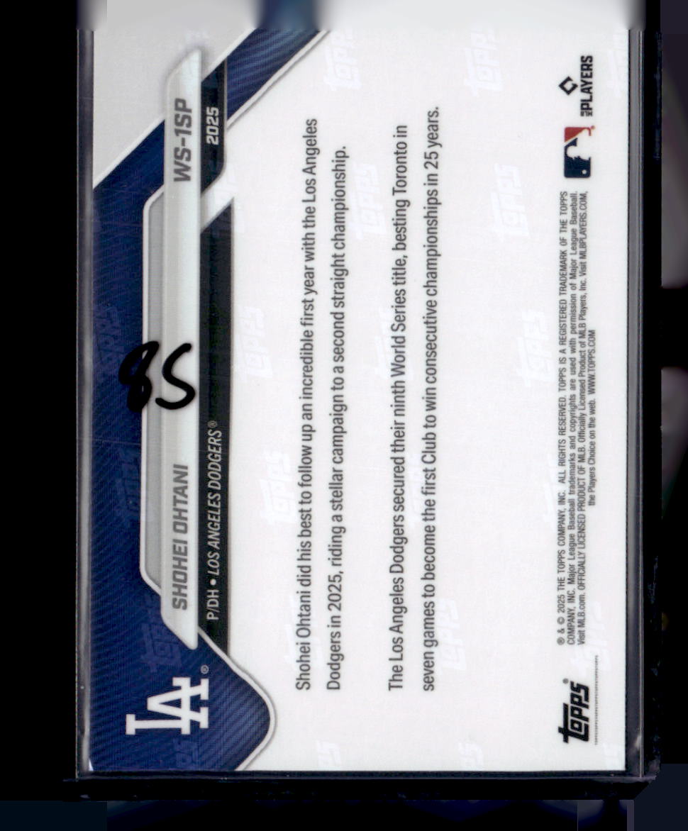 2025 Topps Now World Series Champions Los Angeles Dodgers #WS-1SP Shohei Ohtani