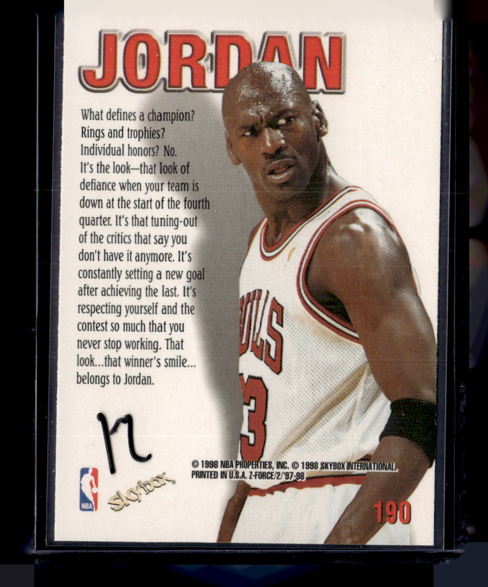 1997-98 SkyBox Z-Force #190 Michael Jordan
