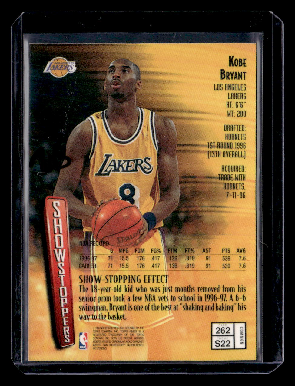 1997-98 Finest #262 Kobe Bryant