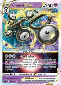 pokemon SWSH12: Silver Tempest Unown VSTAR