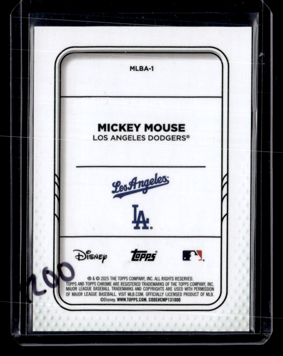 2025 Topps Chrome Update #MLBA-1 Mickey Mouse Mickey And Friends