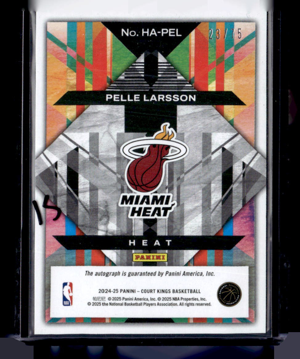 2024-25 Panini Court Kings #HA-PEL Pelle Larsson Heir Apparent Jade