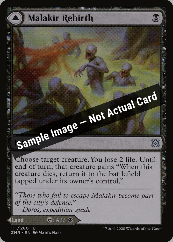 Magic,Zendikar Rising,Malakir Rebirth - 111,Foil,Near Mint — Sample Image, Not Actual Card