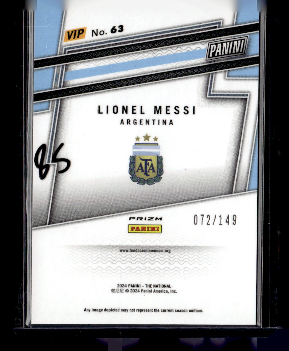 2024 Panini National Sports VIP Party #63 Lionel Messi Red Sparkle #/149