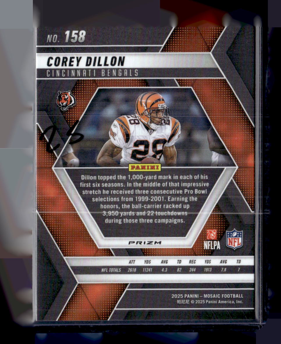 2025 Panini Mosaic #158 Corey Dillon Mosaic Genesis