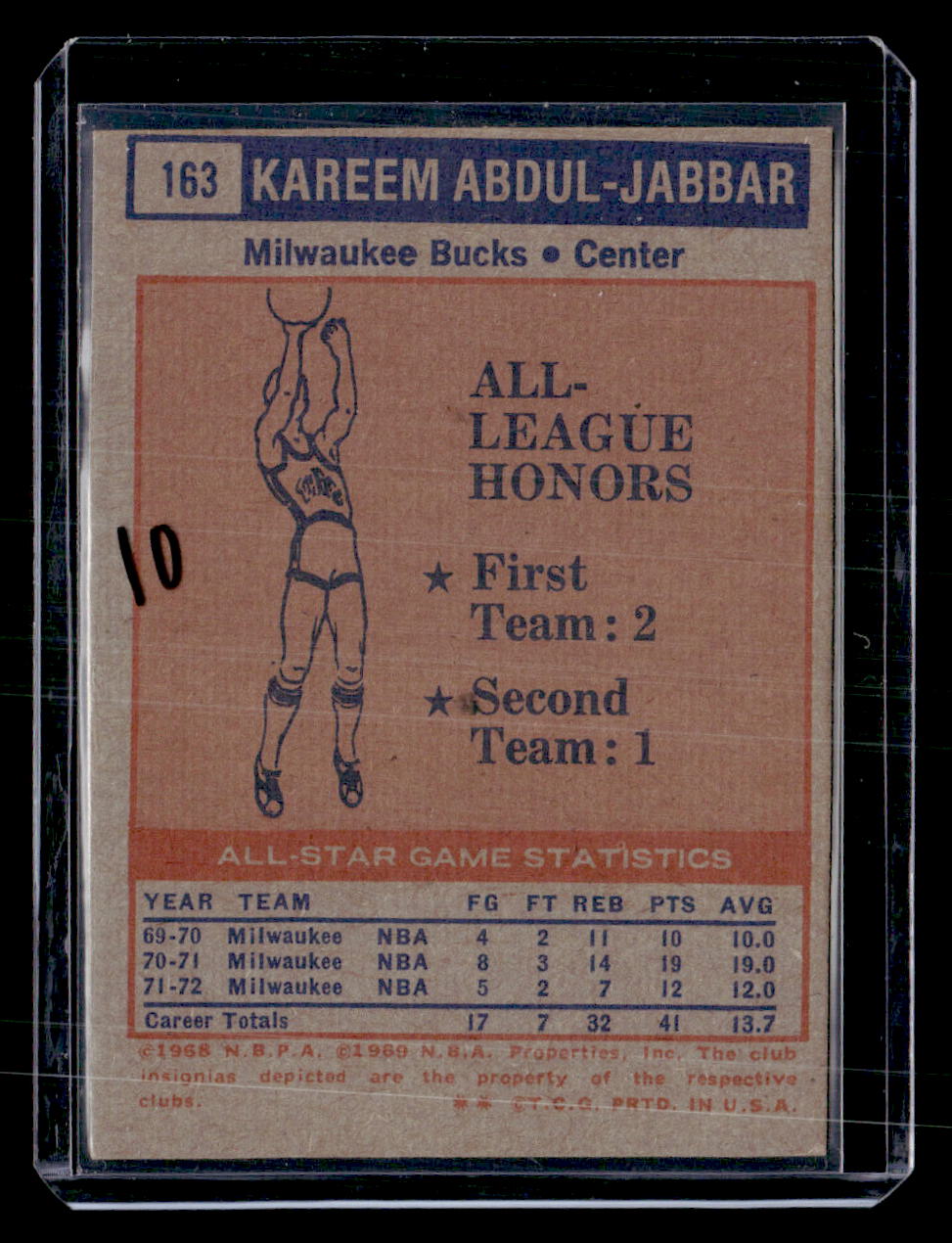 1972-73 Topps #163 Kareem Abdul-Jabbar