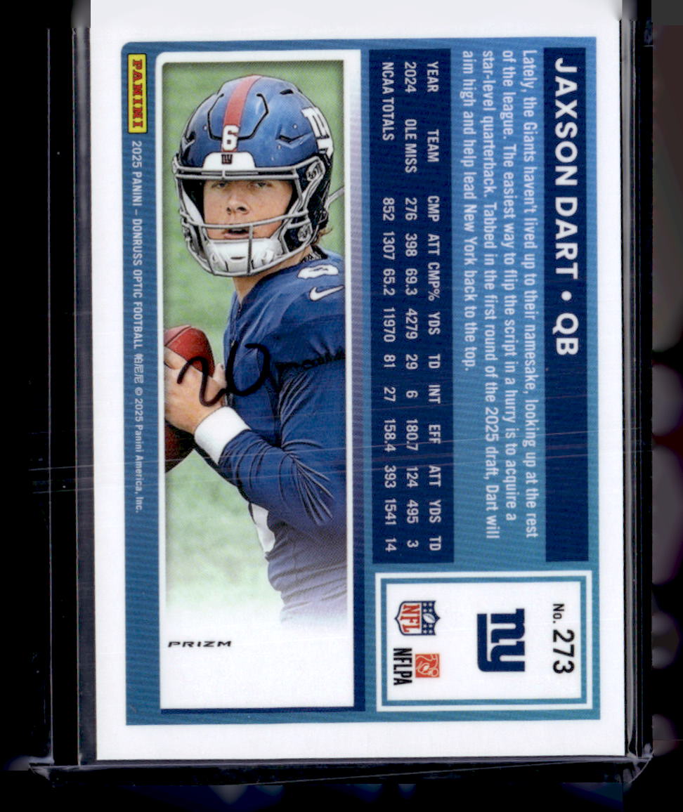 2025 Donruss Optic #273 Jaxson Dart Pink