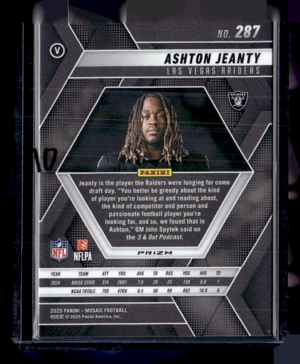 2025 Panini Mosaic #287 Ashton Jeanty Blue Scope