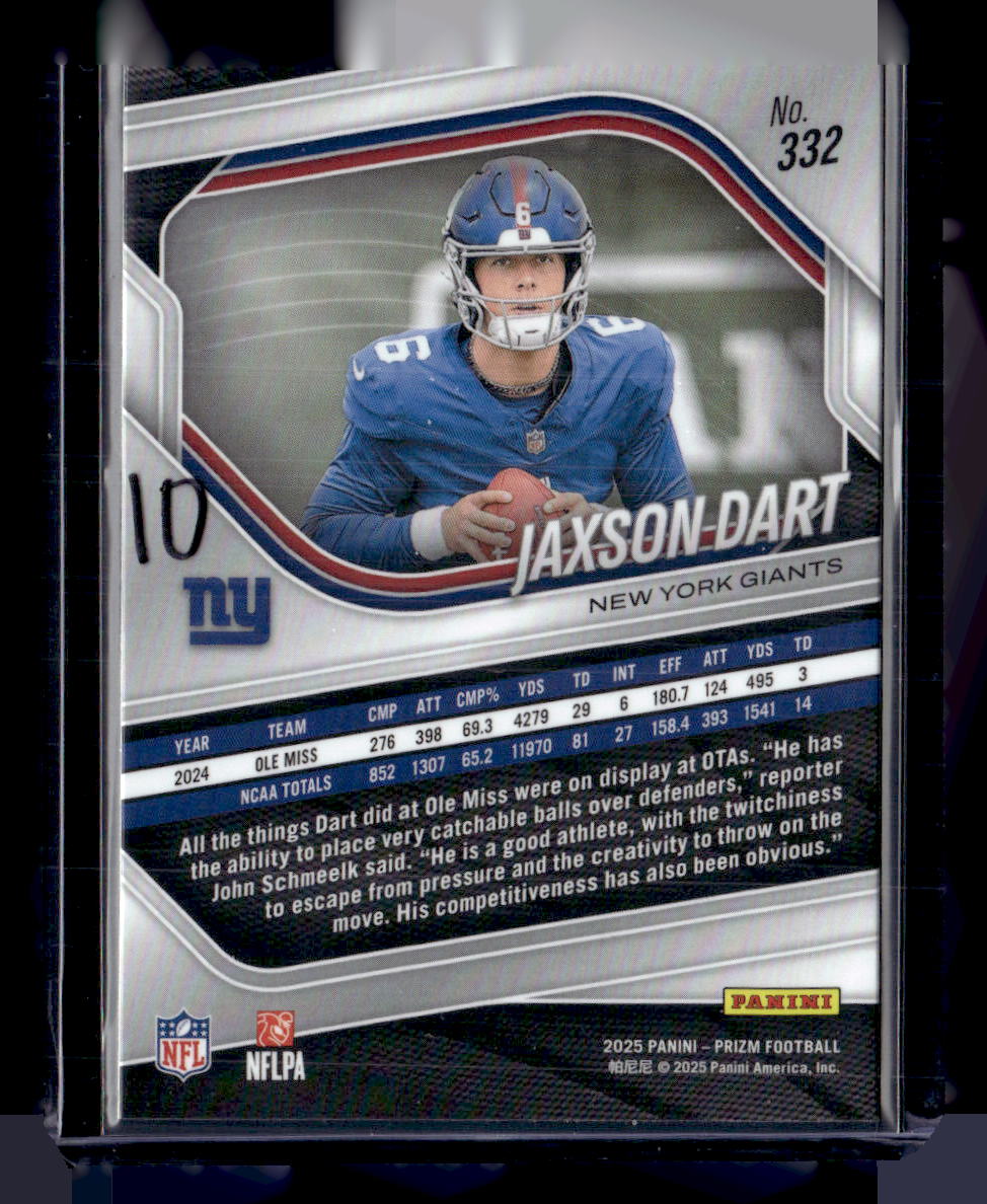 2025 Panini Prizm #332 Jaxson Dart