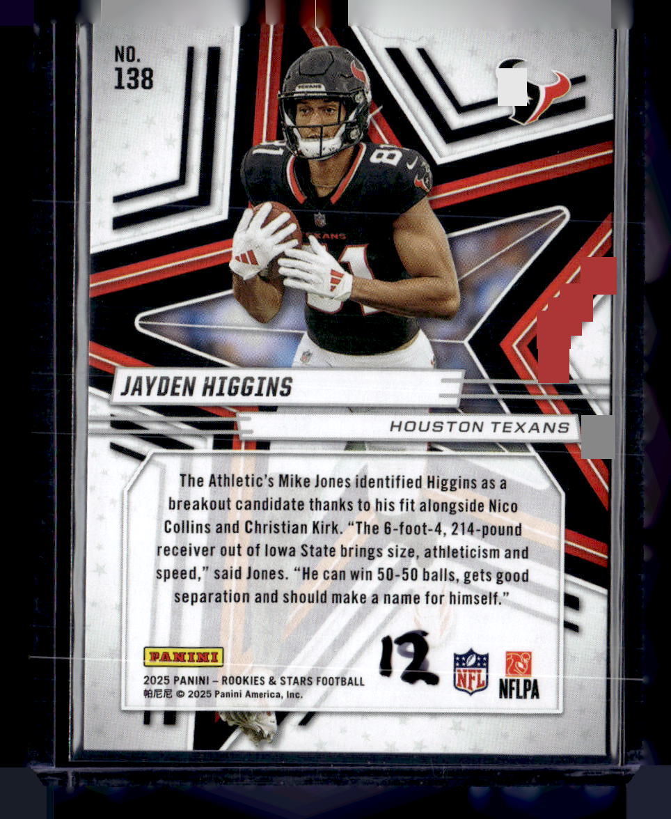2025 Panini Rookies & Stars #138 Jayden Higgins