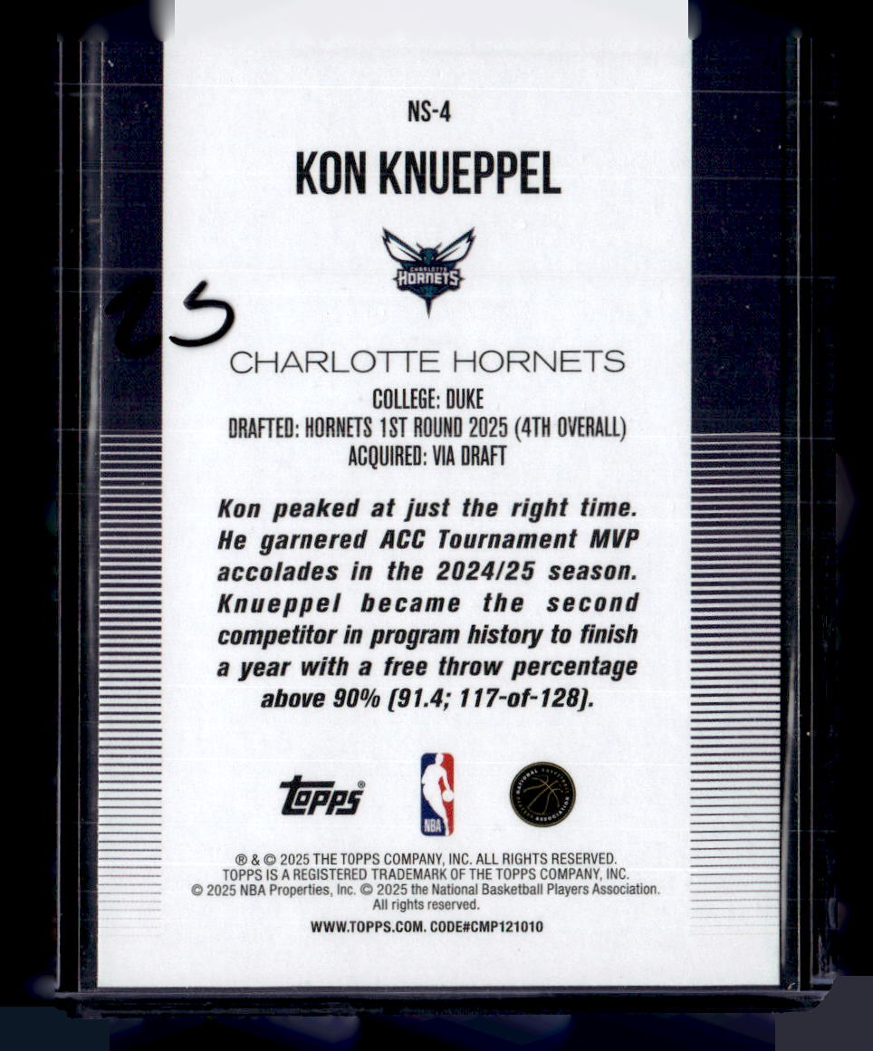 2025-26 Topps #NS-4 Kon Knueppel New School
