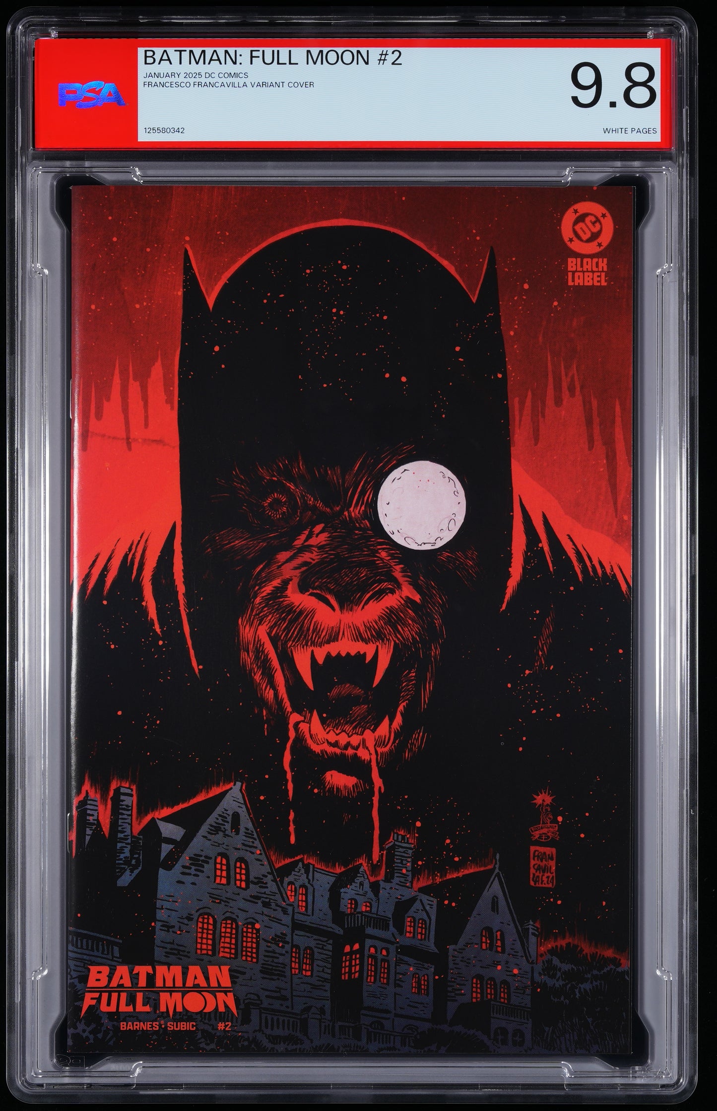 DC Comics Batman: Full Moon #2 NONE FRANCESCO FRANCAVILLA VARIANT COVER