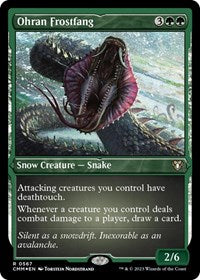 MTG Commander Masters Ohran Frostfang (Foil Etched)