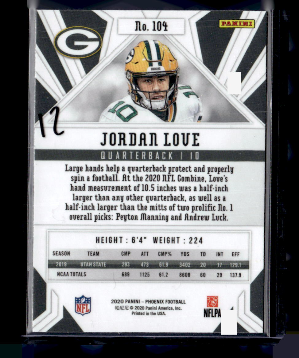 2020 Panini Phoenix #104 Jordan Love Fire Burst