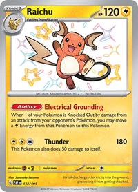 pokemon SV: Paldean Fates Raichu - 132/091
