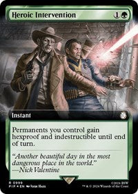 MTG Universes Beyond: Fallout Heroic Intervention (Extended Art) (Surge Foil)
