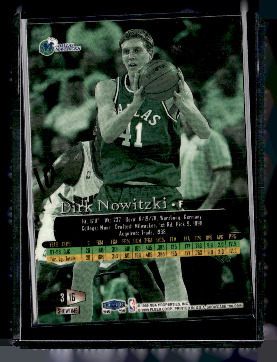 1998-99 Flair Showcase #16 Dirk Nowitzki