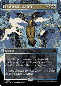 MTG Outlaws of Thunder Junction: Breaking News Fractured Identity (Textured Foil)