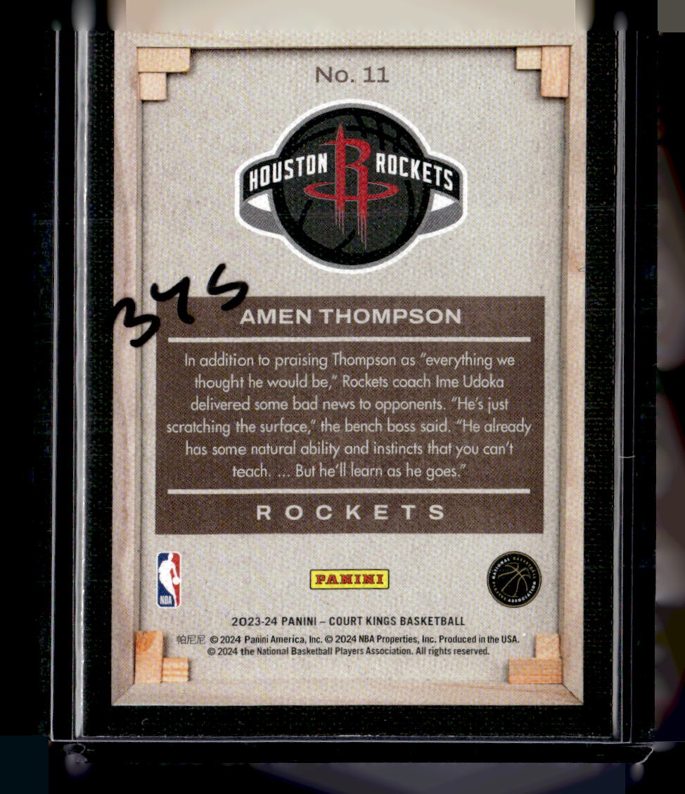 2023-24 Panini Court Kings #11 Amen Thompson Blank Slate