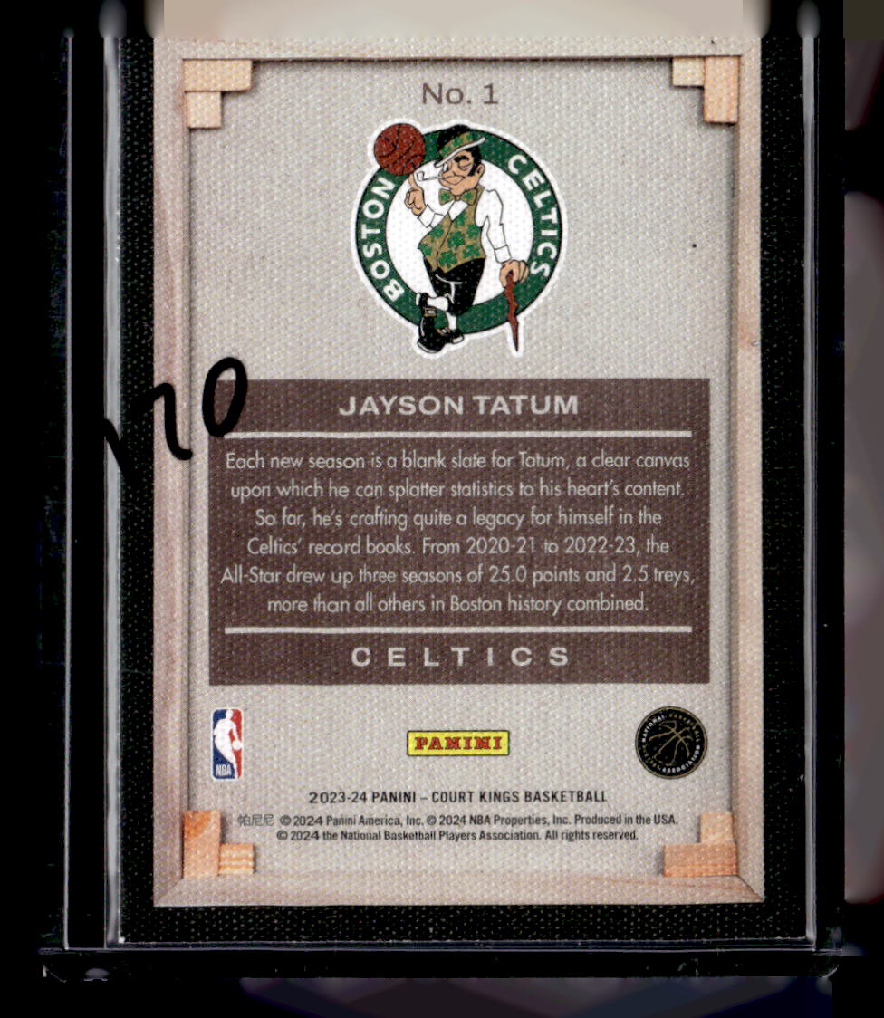2023-24 Panini Court Kings #1 Jayson Tatum Blank Slate