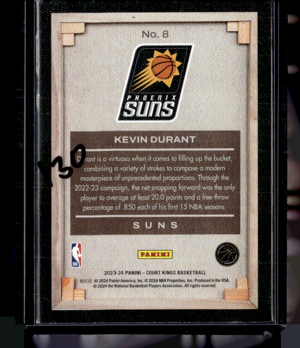 2023-24 Panini Court Kings #8 Kevin Durant Blank Slate