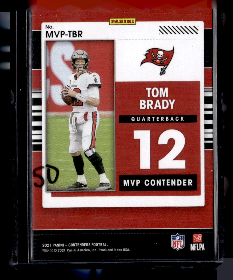 2021 Panini Contenders #MVP-TBR Tom Brady MVP Contenders Gold #/25