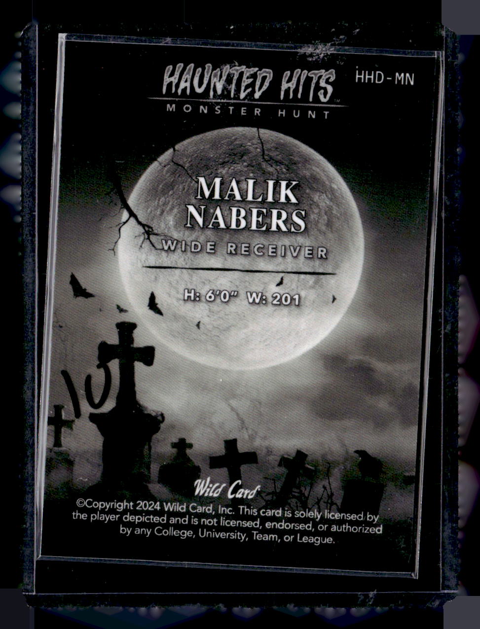 2024 Wild Card Haunted Hits Dracula Rainbow Pink #HHD-MN Malik Nabers #/4