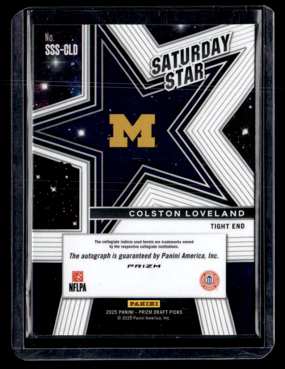 2025 Panini Prizm Draft Picks #SSS-CLD Colston Loveland Saturday Stars Auto