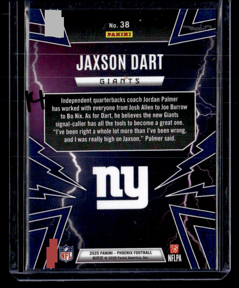 2025 Panini Phoenix #38 Jaxson Dart Thunderbirds