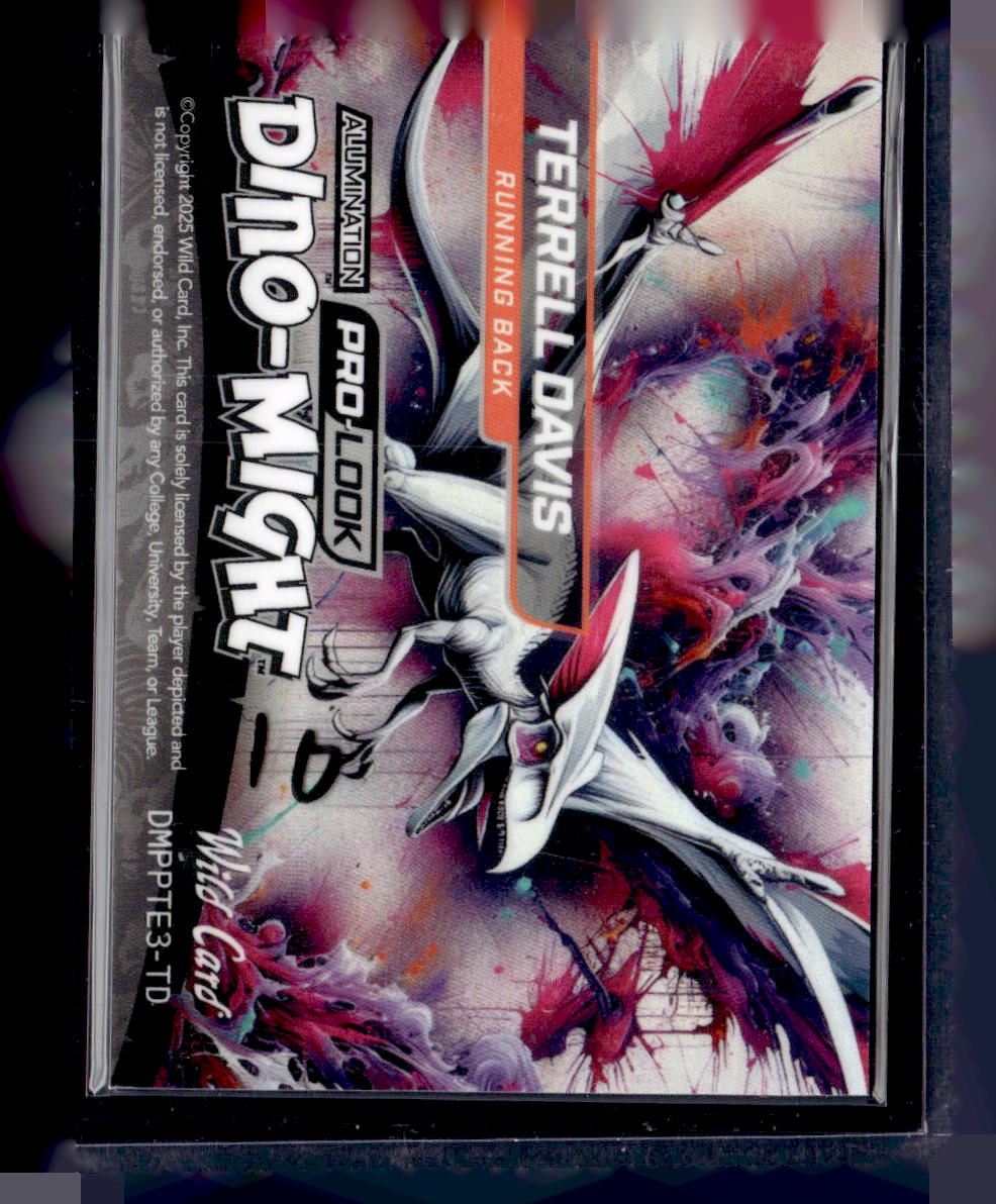 2025 Wild Card Alumination #DMPPTE3-TD Terrell Davis Dino-Might Pink Lazer /10