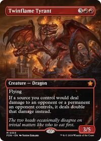 MTG Foundations Twinflame Tyrant (Borderless)