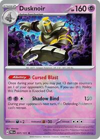Pokemon SV: Prismatic Evolutions Dusknoir (Master Ball Pattern)