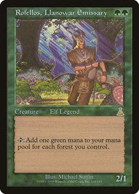 MTG Urza's Destiny Rofellos, Llanowar Emissary