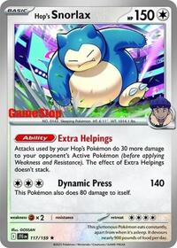pokemon Miscellaneous Cards & Products Hop's Snorlax - 117/159 (GameStop) (Cosmos Holo)