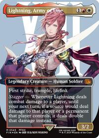 MTG FINAL FANTASY Lightning, Army of One (0545) (Borderless) (Surge Foil)