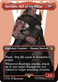 MTG FINAL FANTASY Raubahn, Bull of Ala Mhigo (Borderless) (Surge Foil)