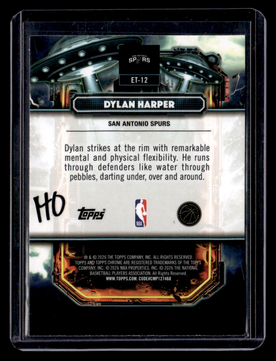 2025-26 Topps Chrome Cosmic #ET-12 Dylan Harper Green Space Dust #/75