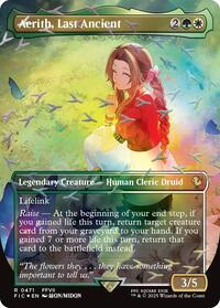 MTG Commander: FINAL FANTASY Aerith, Last Ancient (Borderless) (Chocobo Track Foil)