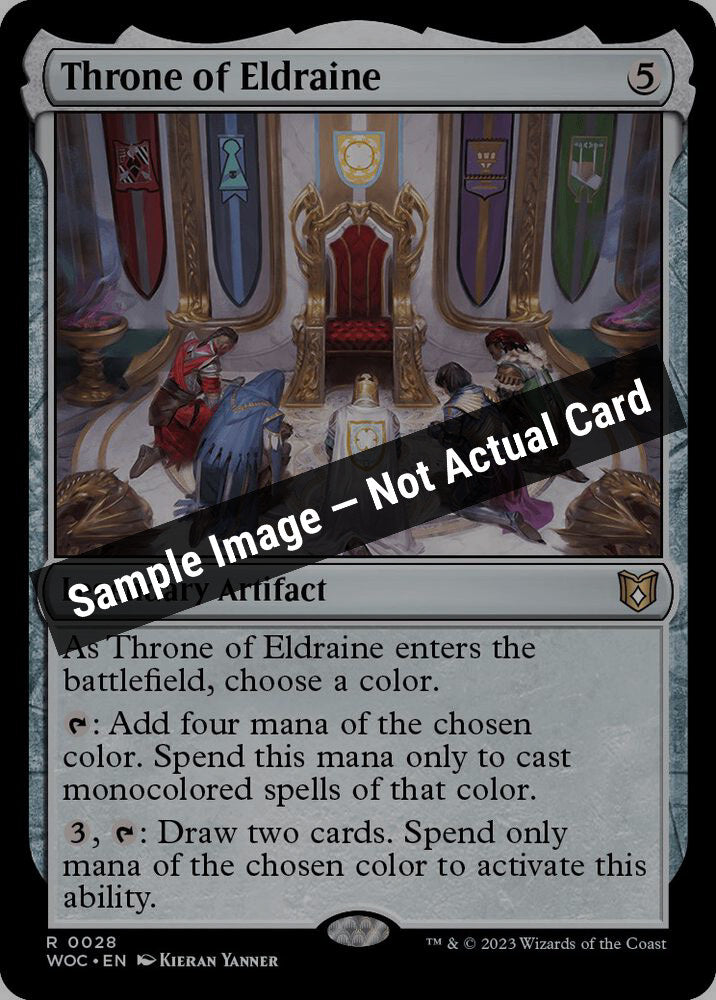 Magic,Commander: Wilds of Eldraine,Throne of Eldraine - 28,Normal,Near Mint — Sample Image, Not Actual Card