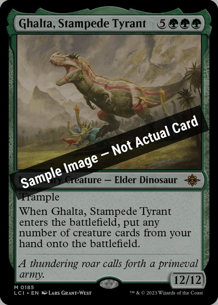 Magic,The Lost Caverns of Ixalan,Ghalta, Stampede Tyrant - 185,Normal,Near Mint — Sample Image, Not Actual Card