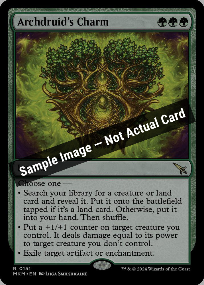 Magic,Murders at Karlov Manor,Archdruid's Charm - 151,Normal,Near Mint — Sample Image, Not Actual Card