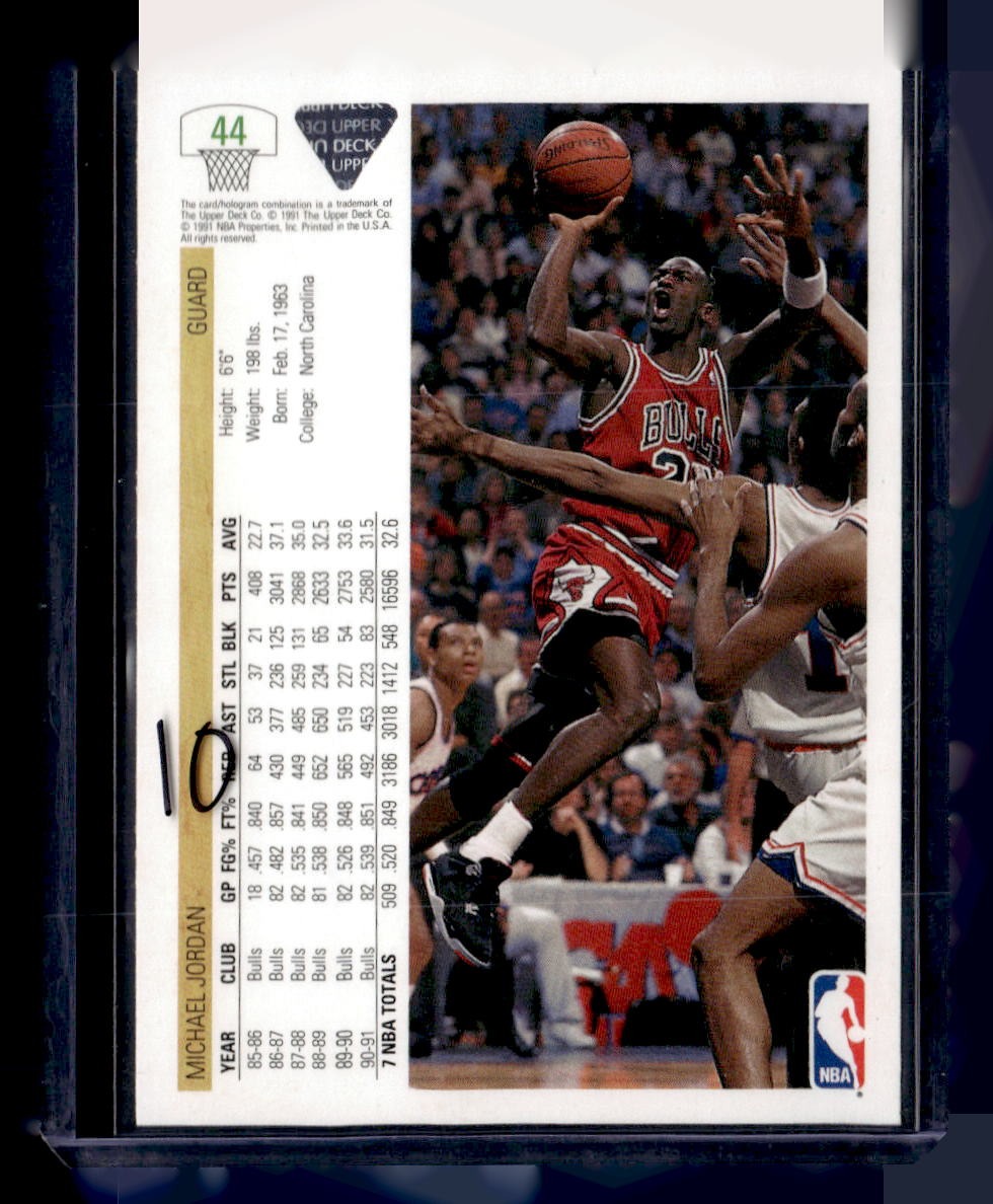 1991-92 Upper Deck #44 Michael Jordan — back