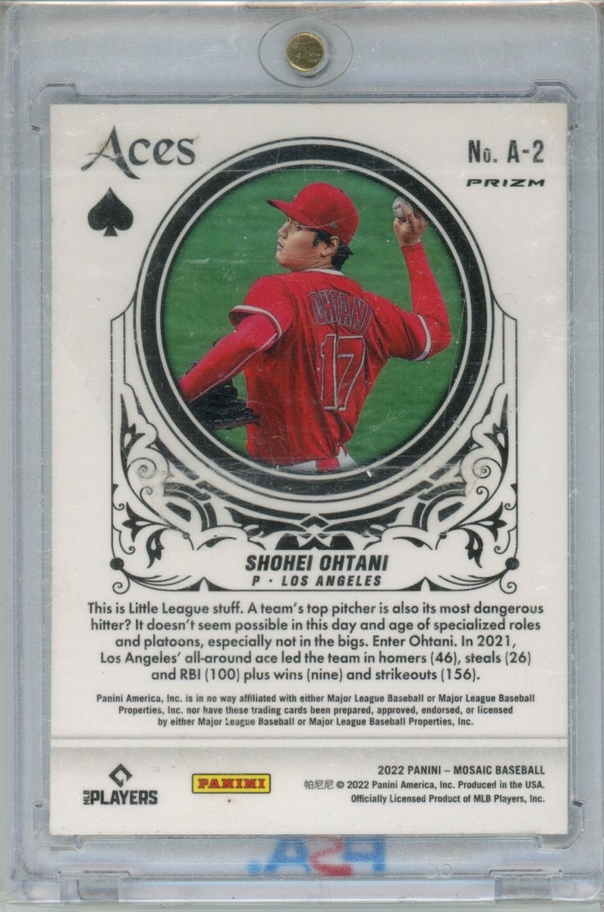 2022 Panini Prizm Mosaic #A-2 Shohei Ohtani Aces — back