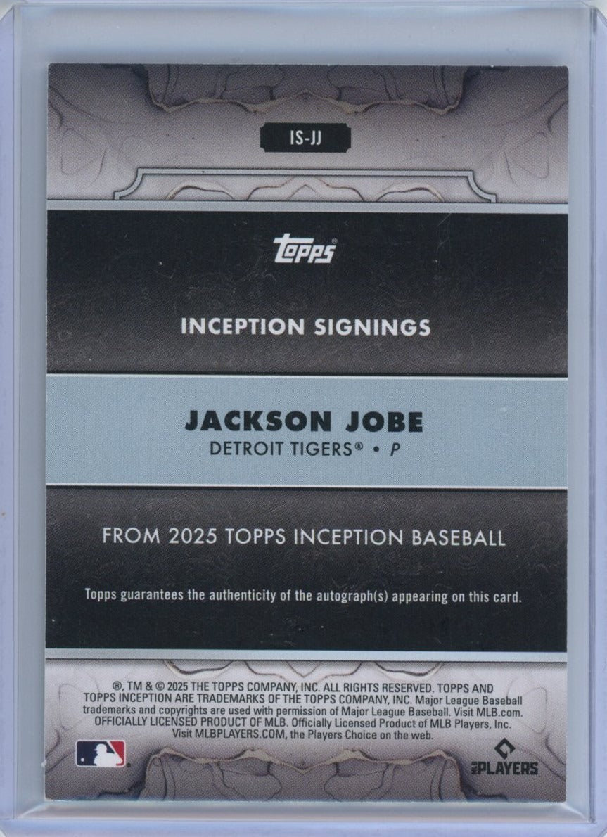 2025 Topps Inception #IS-JJ Jackson Jobe /125 — back