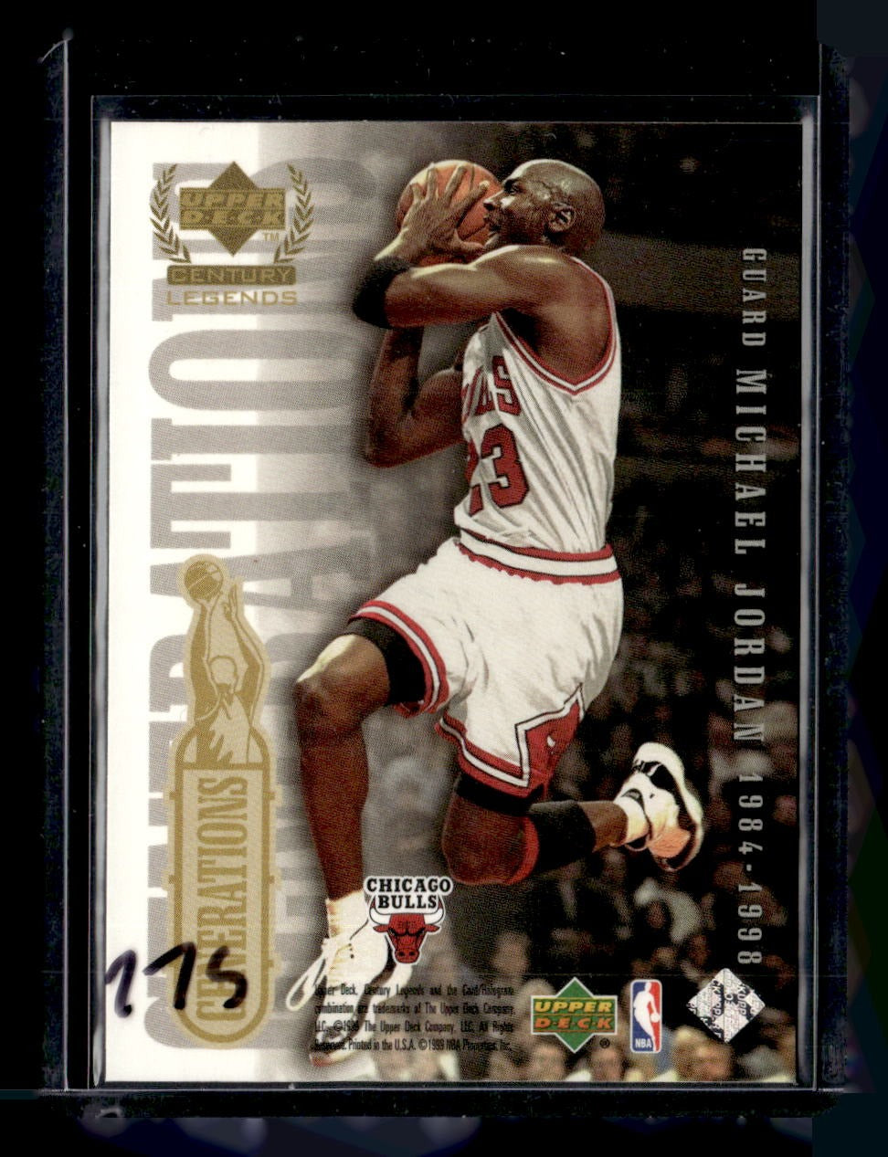 1998-99 Upper Deck Century Legends #NNO Kobe Bryant / Michael Jordan Generations — back