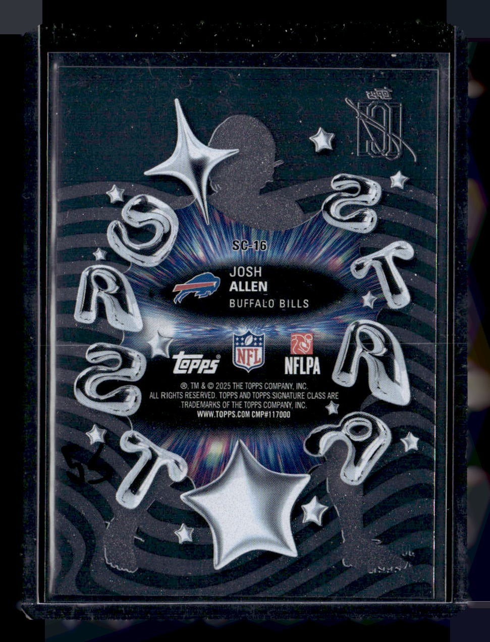 2025 Topps Signature Class #SC-16 Josh Allen Star Cast — back